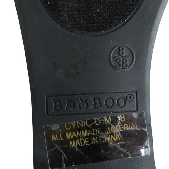 Bamboo Cynic Beige Tan Faux Suede Closed Toed Flats Mules Size 8 - Picture 7 of 8